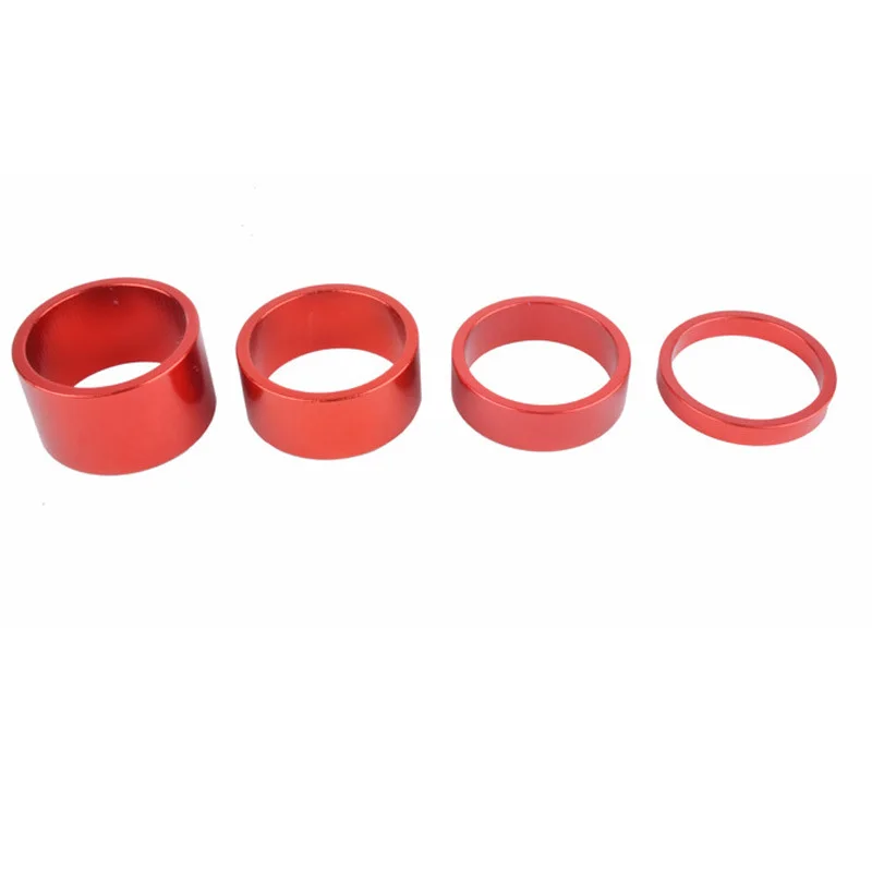 Aluminum Alloy Front Fork Spacer Kit 4 Pieces for 28.6mm Steerer Tube With 5mm 10mm 15mm 20mm Thickness Selection