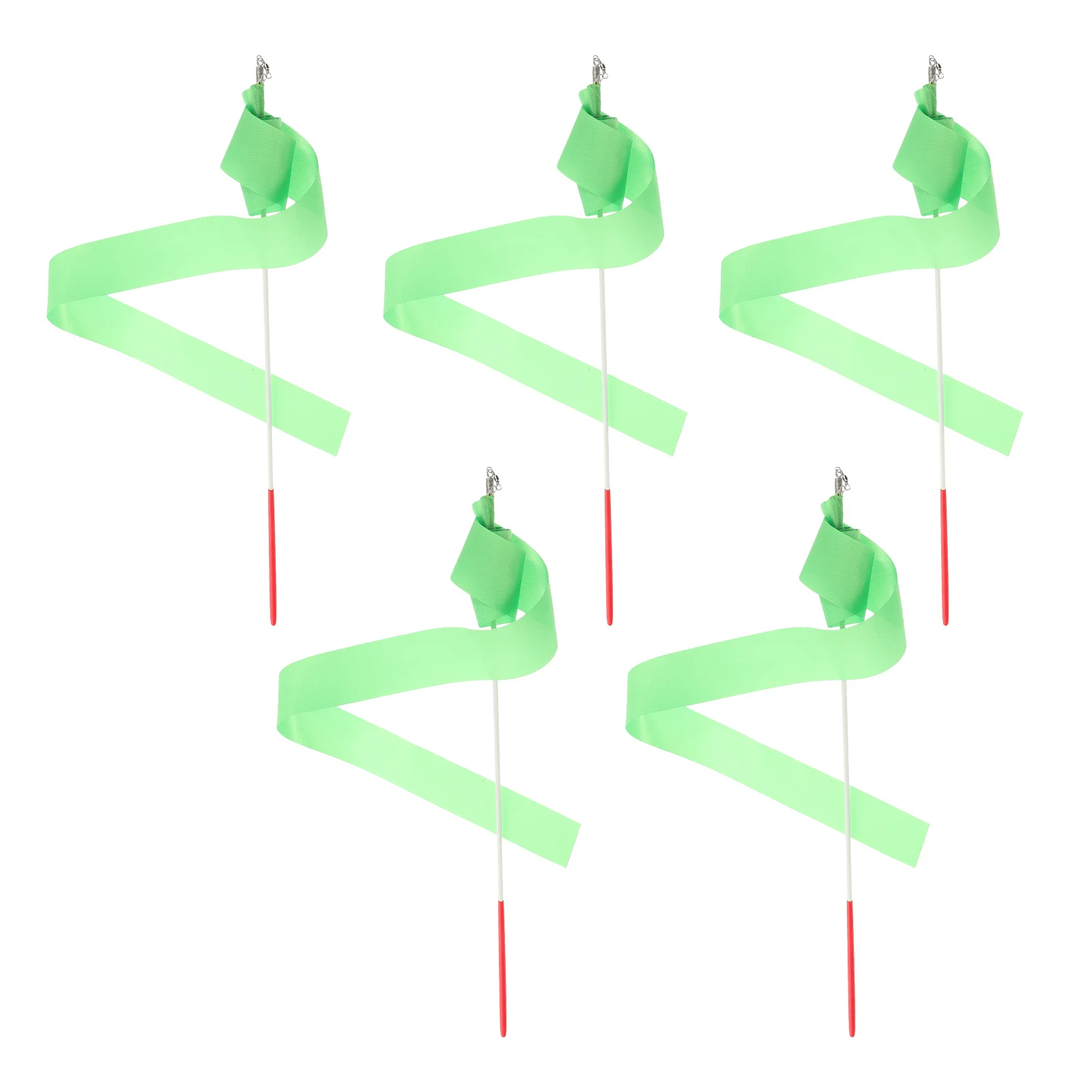 

5 Pcs Gymnastics Dance Ribbons Dancer Wand Sports Dancing for Green Artistic Stick Colored