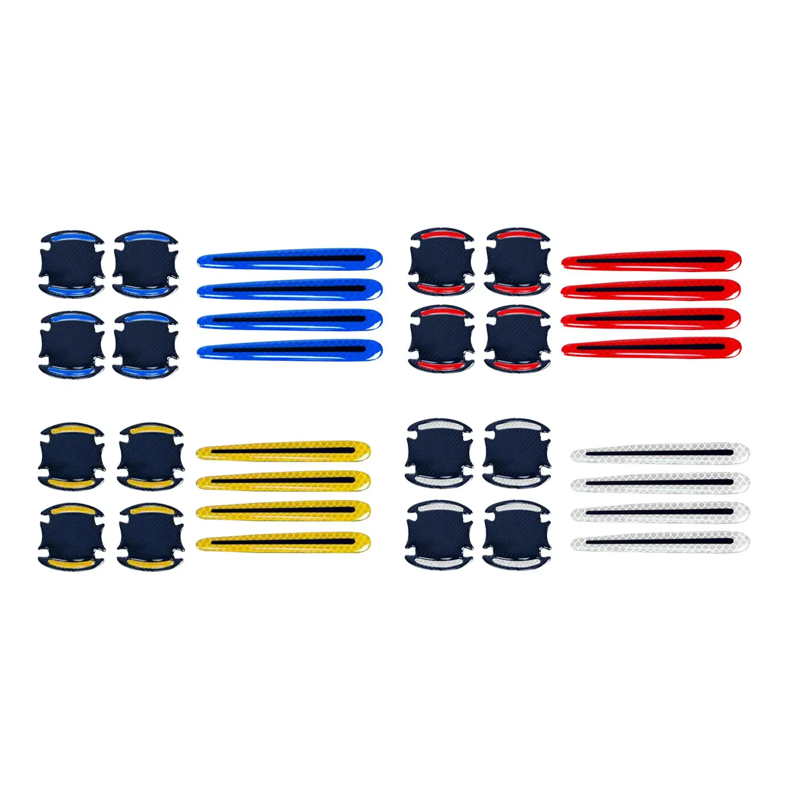 Car Door Handle Stickers Reflective Strip Warning Strip Protector Cover Fits for Decoration