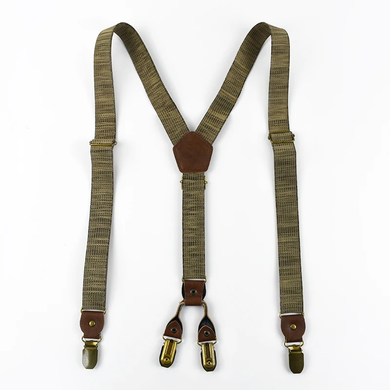 1pc retro listra suspensórios masculinos unisex 4 clipes y-tipo cinta elástica arnês homem cintas masculino jockstrap calças acessórios