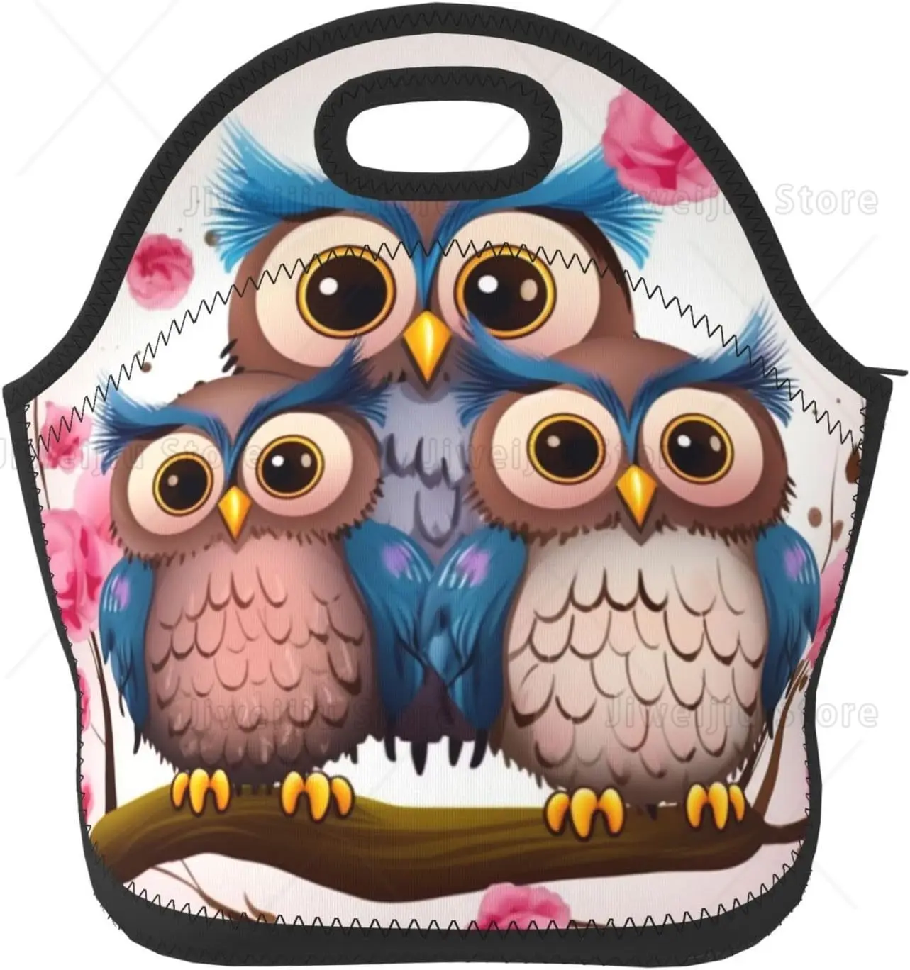 

Сумка для обеда с милыми совами для женщин, изолированные сумки-тоут, многоразовая коробка для завтрака для мужчин, герметичный контейнер-холодильник, легкие сумки для еды