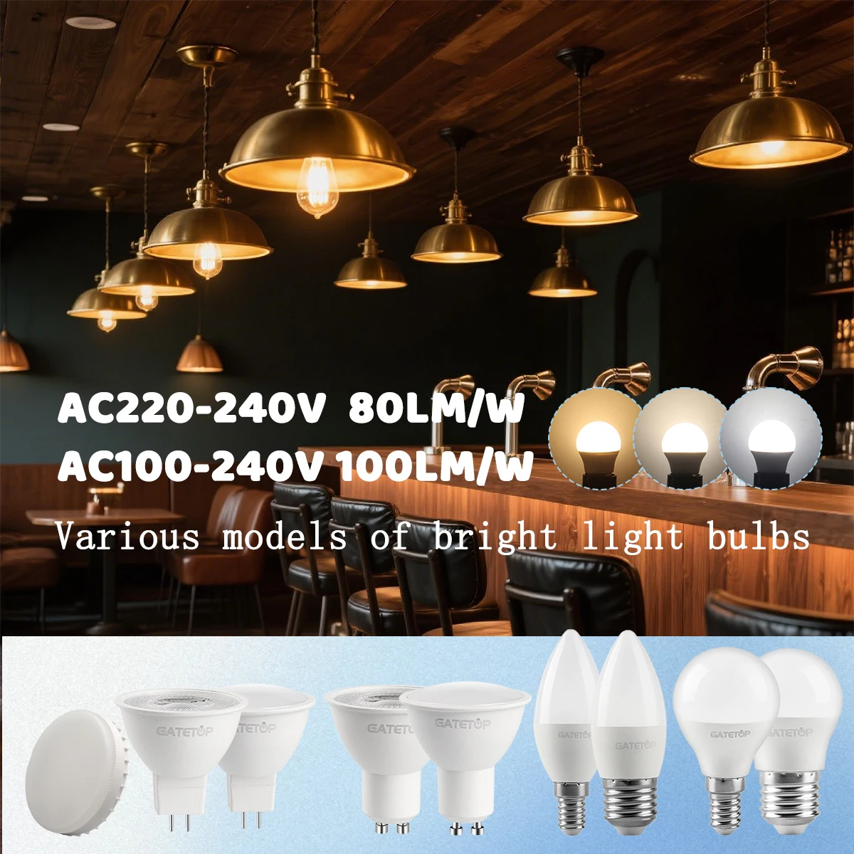 10Pack Hight Lumen LED Bulb 80+ CRI E27 E14 Mini Lamp 7W GU10 MR16 C37 G45 GX53 Bulbs AC 110V 220V for Home Derec Study Light
