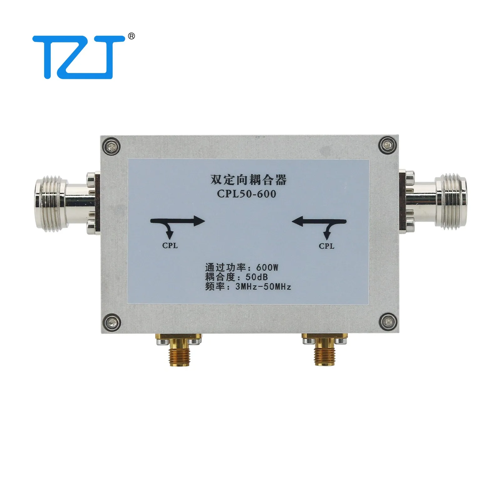 TZT 3MHz-50MHz 50dB Coupling 600W High Power Bidirectional Coupler HF VHF High Quality RF Accessory
