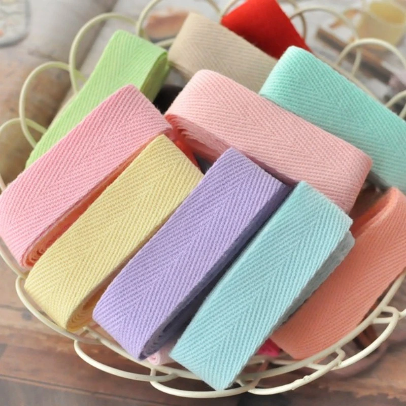 Cotton Edge Wrapping Strips, Herringbone Ribbons, Colorful, Candy-Colored, Perfect for DIY Handcrafted Projects, 500cm x 2cm