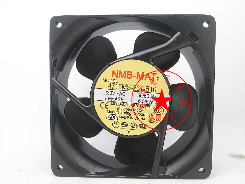 

NMB 4715MS-23T-B10 A00 AC 230V 6.5/6W 120x120x38mm Server Cooling Fan