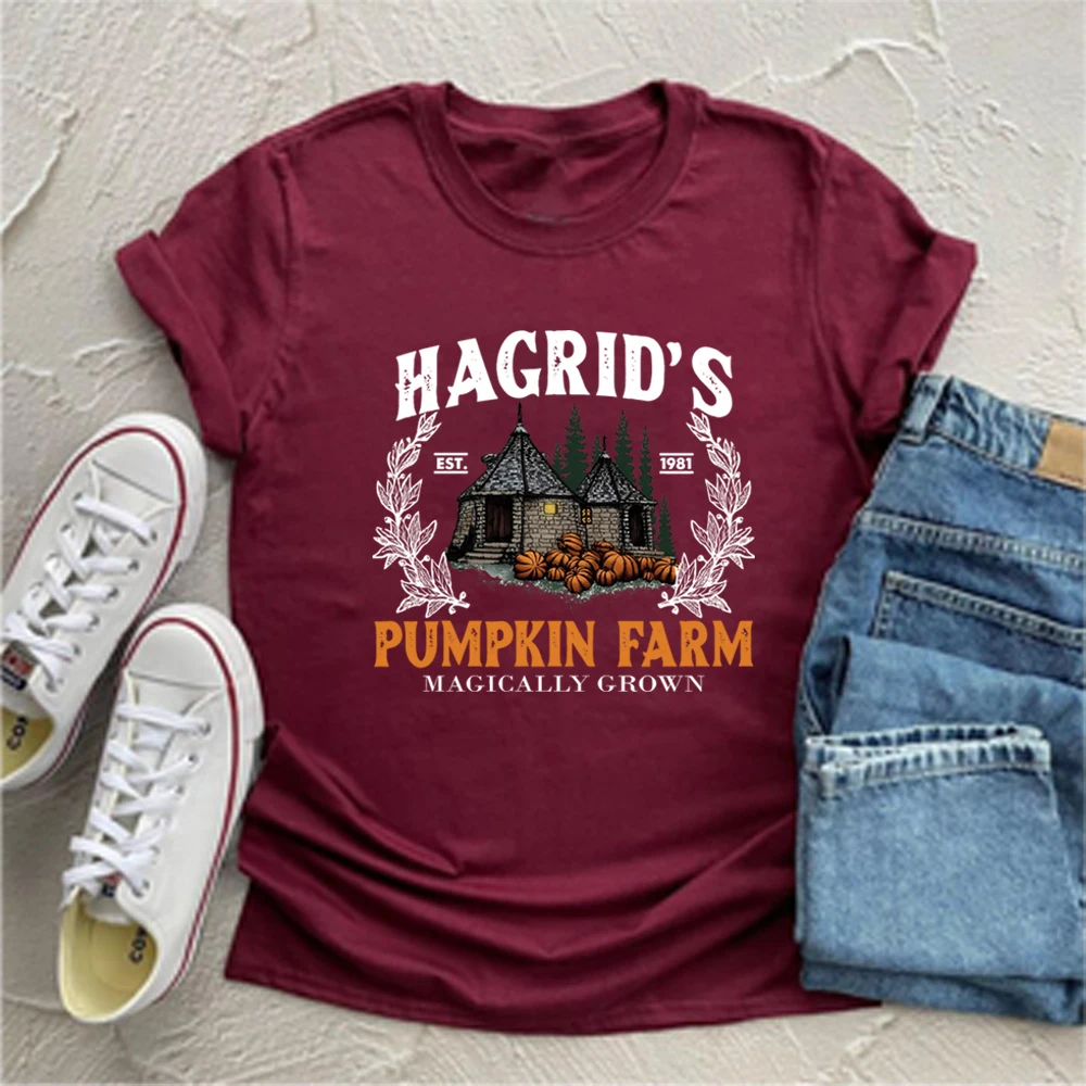 Hagrid's Pumpkin Patch T-Shirt Herbst T-Shirt Pumpkin Farm T-Shirt Halloween Shirts Gruselige Saison T-Shirts Tops Unisex Thanksgiving Top