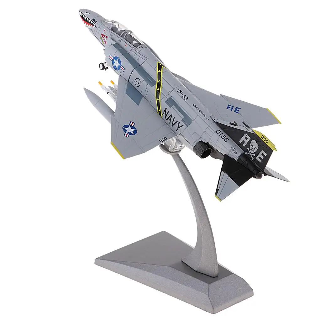 1/100 skala Die Cast F-4 Amerika Fighter Ⅱ pesawat terbang mainan