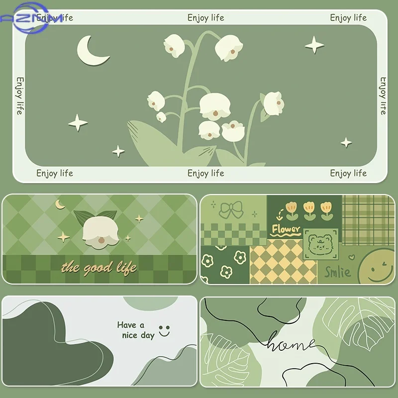 Green Mouse Pad Fresh Color Eye protection Deskpad Office Computer Keyboard Pad one the Table