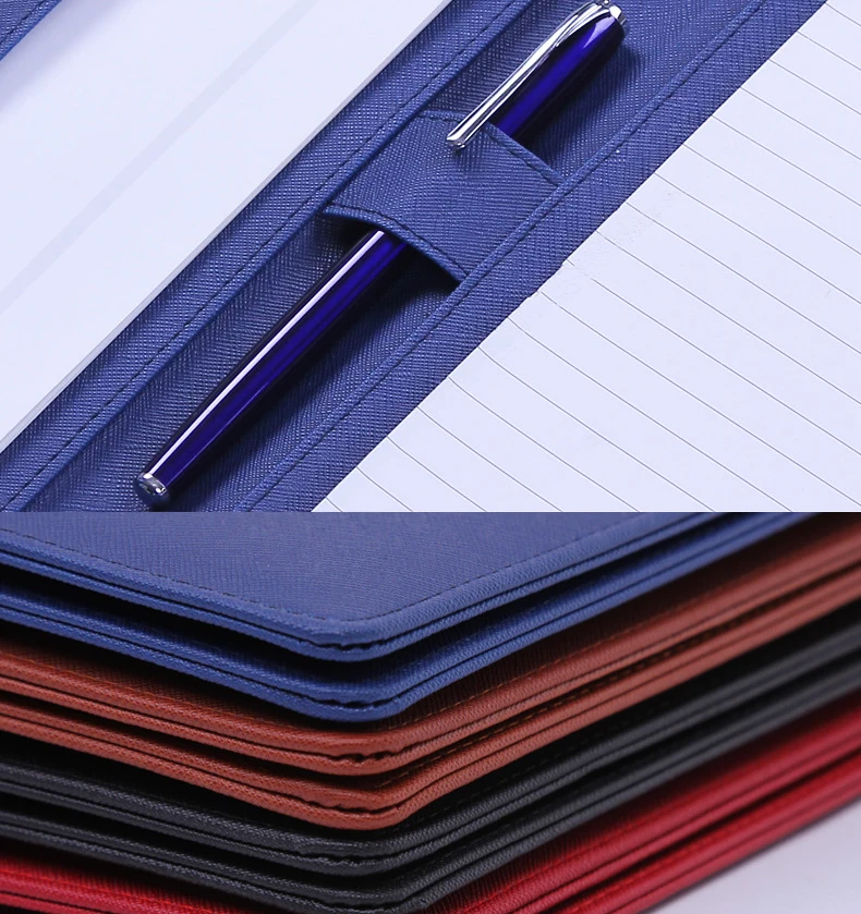 Personalise Name Letters Multifunctional A4 Conference Folder Business Stationery Folder Pu Leather Contract File Folders