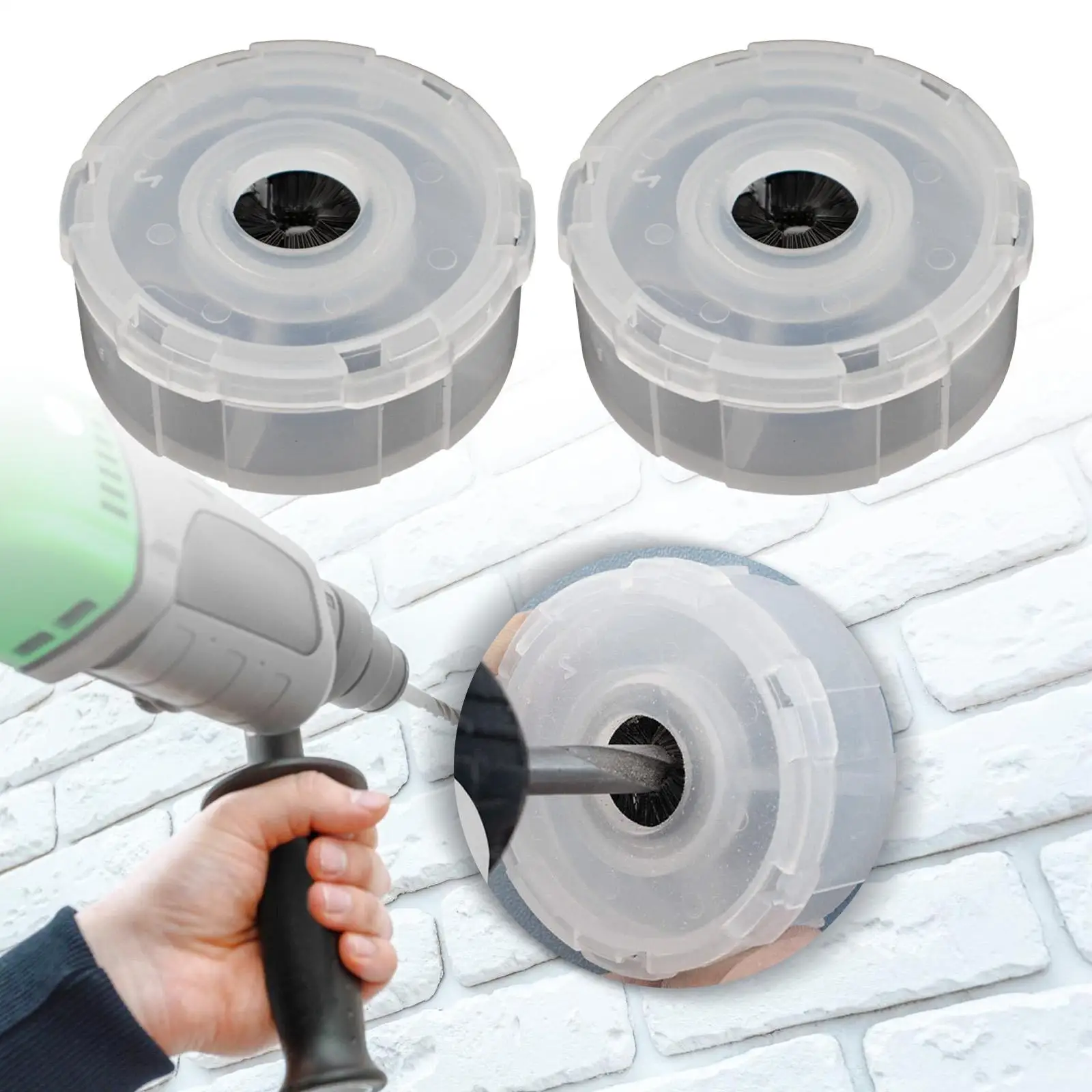 Shockproof Drill Dust Collector Bowl Dust Cover ABS Clear Nonslip for Wall Drilling Door Window Installation