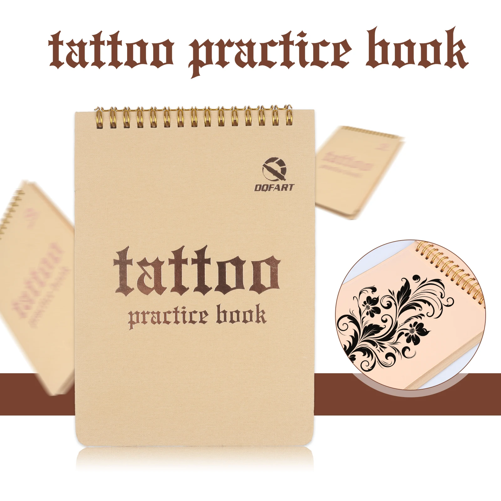 

DQFART 1MM Blank Tattoo Practice Skin Book Permanent Makeup Accessories for Beginners and Experienced Artists 10/5/3Pcs