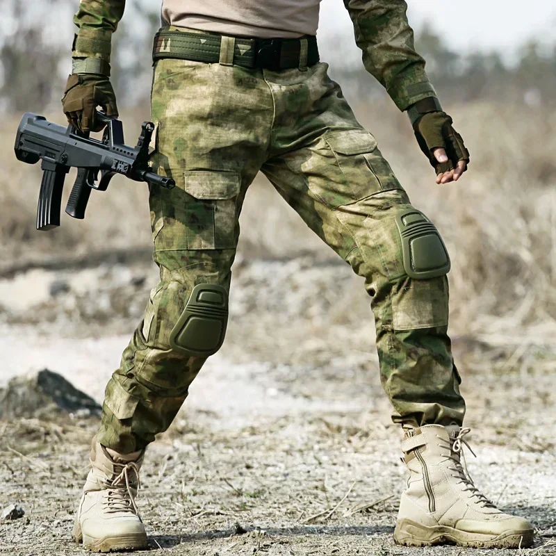 Tactical Pants Men Camouflage Pantalon Frog Cargo Pants Knee Pads Work Trousers  Hunter  Hiking Trousers