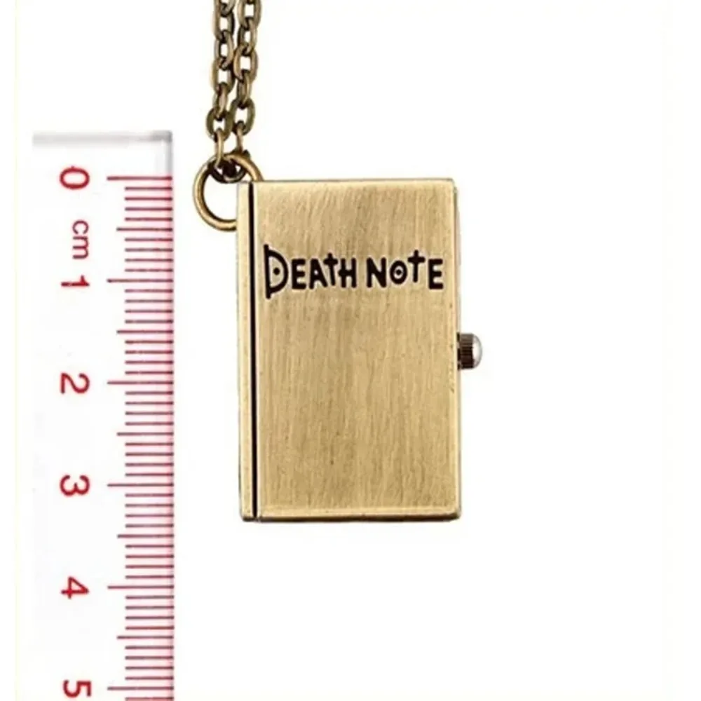 Japanese Anime Antique Necklace Chain Clock Pendant Death Note Book Quartz Pocket Watch for Men Women image 6