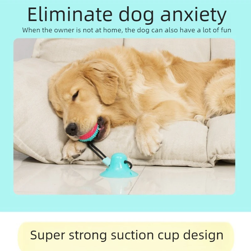 Pet Supplies, Teeth-Grinding Food-Dispensing Ball, Chew-Resistant Ball, Suction Cup Dog Toy, Food Dispensing Ball Dog Chew Toy