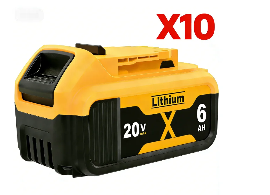 6000mAh Voor Dewalt DCB200 20V Batterij DCB205 DCB206 DCB209 DCB181 DCB182 Vervanging Power Tool Lithium Batterijen met 6A Lading