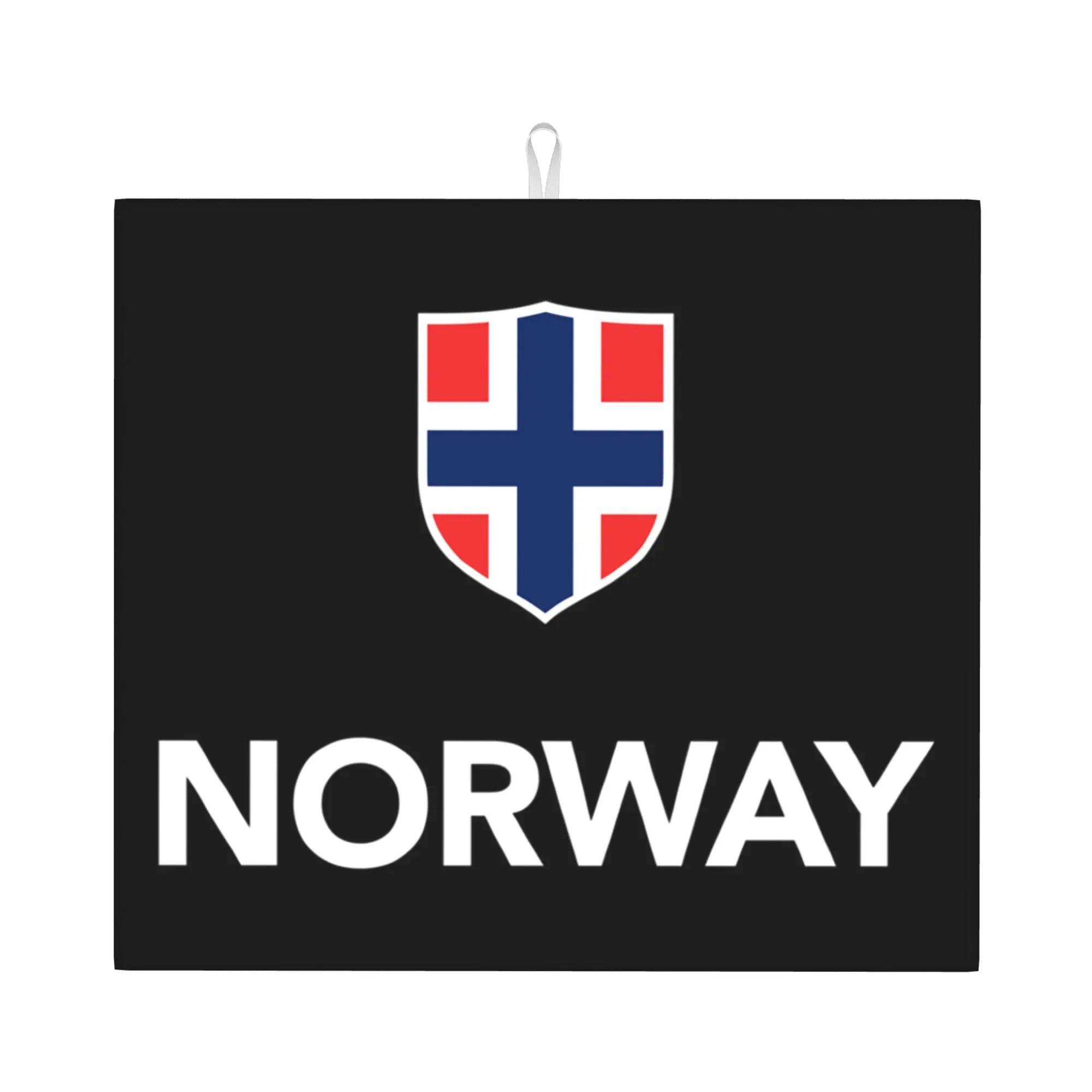Norway Flag Non Slip Kitchen Counter Protector Mat Barware Tableware Reusable Norwegian Flag Bathroom Drying Mat For Kitchen