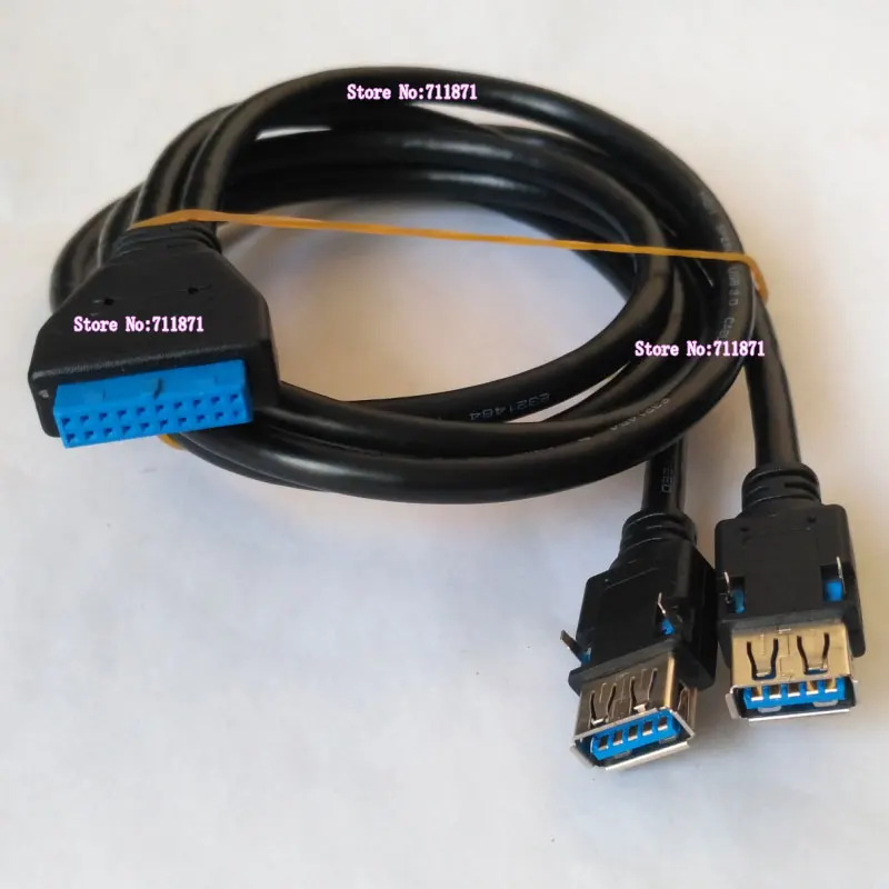 IDE 20 핀 메인 보드 전면 USB3.0-2 더블 USB 3.0 암 데스크탑 컴퓨터 전면 USB3 USB 3.0 케이블 라인, 전면 USB3.0 라인