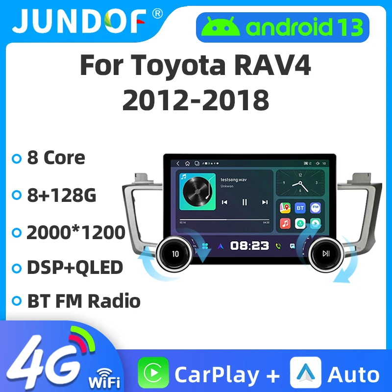 

Автомобильный радиоприемник 11,8 дюйма 2K QLED Android 13 для Toyota RAV4 RAV 4 2012-2018, мультимедийный плеер, автомобильный 4G Carplay GPS, стерео головное устройство