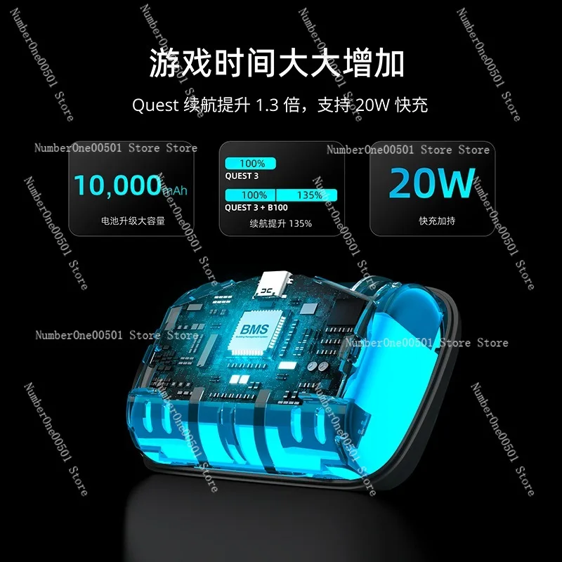 S3PRO is suitable for oculus quest3 and quest3s magnetic battery life, convenient, comfortable and durable headgear