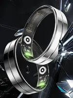 NEW Qring R11 LED Display Ring Ladies Men's Stainless-steel Rings Oxygen Saturation Electronic Praise Heart Rate Waterproof