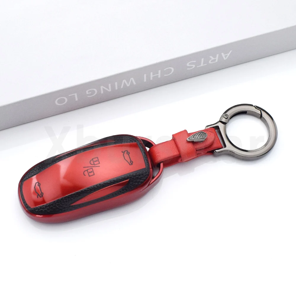 السيارات شل فوب حقيبة حامل ل تسلا نموذج X S 3 Y بولي Leather الجلود سيارة غطاء مفتاح ذكي حافظة مفتاح حامي الملحقات