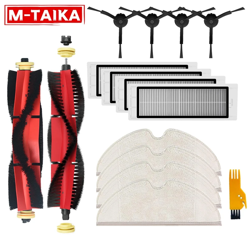 Sostituzione dei panni del mocio del filtro della spazzola laterale principale staccabile per Roborock Q5 S6 MaxV Pure S4 S5 Max accessori per aspirapolvere Robot