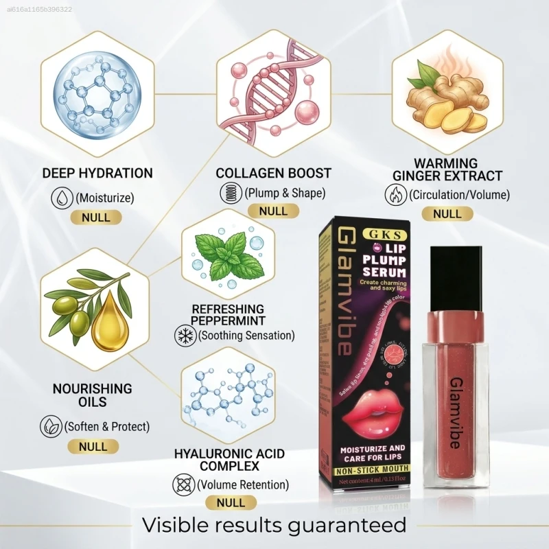 Lip Plumping Essence Liquid, Moisturizing Lip Care Serum, Soothe Comfortable Lip Feeling, Create Full‑Looking Lip Shape, Gentle Hydrating Formula, Light Liquid Texture for Women Daily Household Lip Beauty Makeup Care