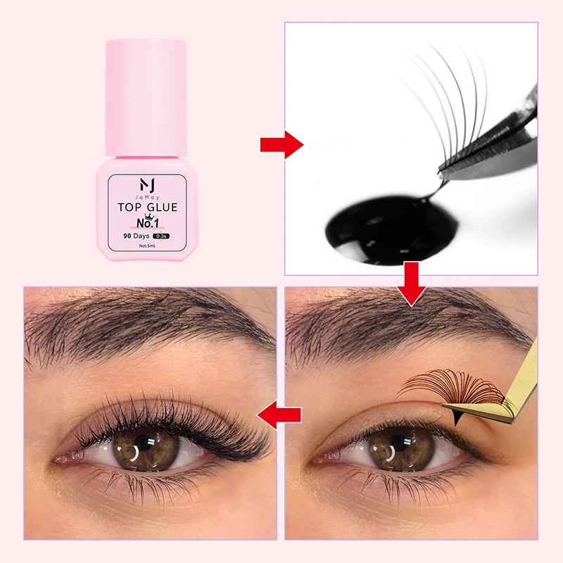 Pegamento superfuerte para extensiones de pestañas, pegamento Individual de secado rápido, sin estimulación, 5ml, herramientas de maquillaje