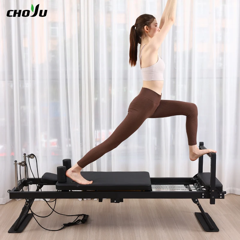 

Foldable Pilates Reformer Practical Durable Latex Tubes Springs Rubber Core Yoga Bed for Home Studio Training Commercial
