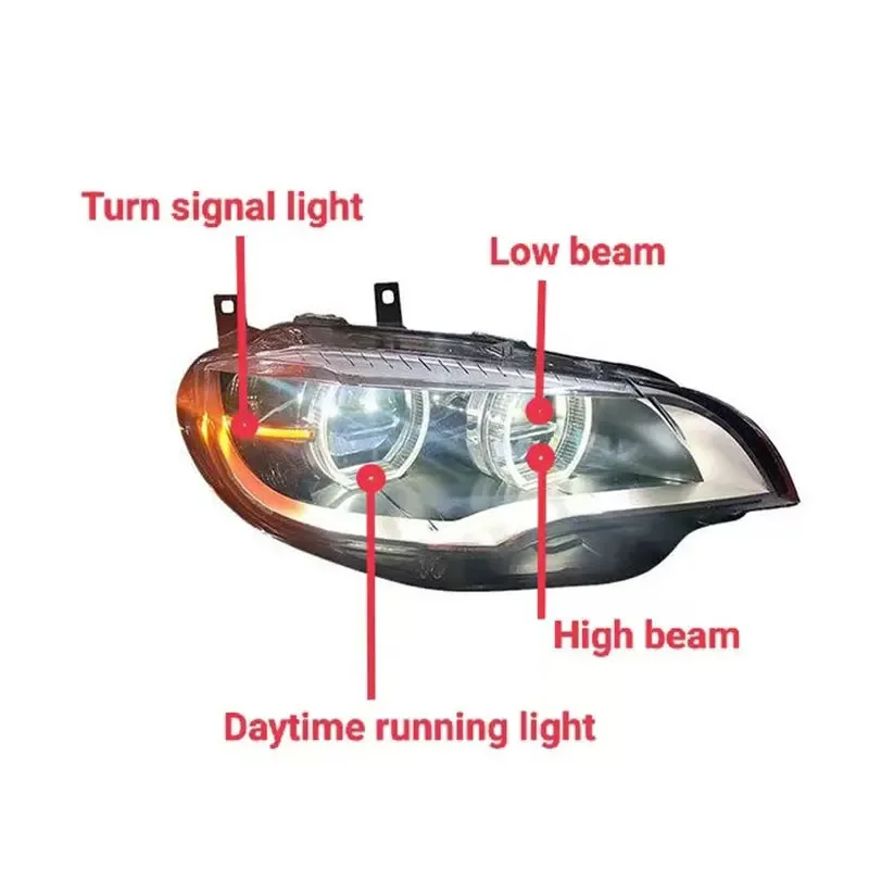 Suitable for BMW X6 E71 Led headlights 2020-2023 Xenon modified to full Led modified headlights Led automotive headlight bulbs