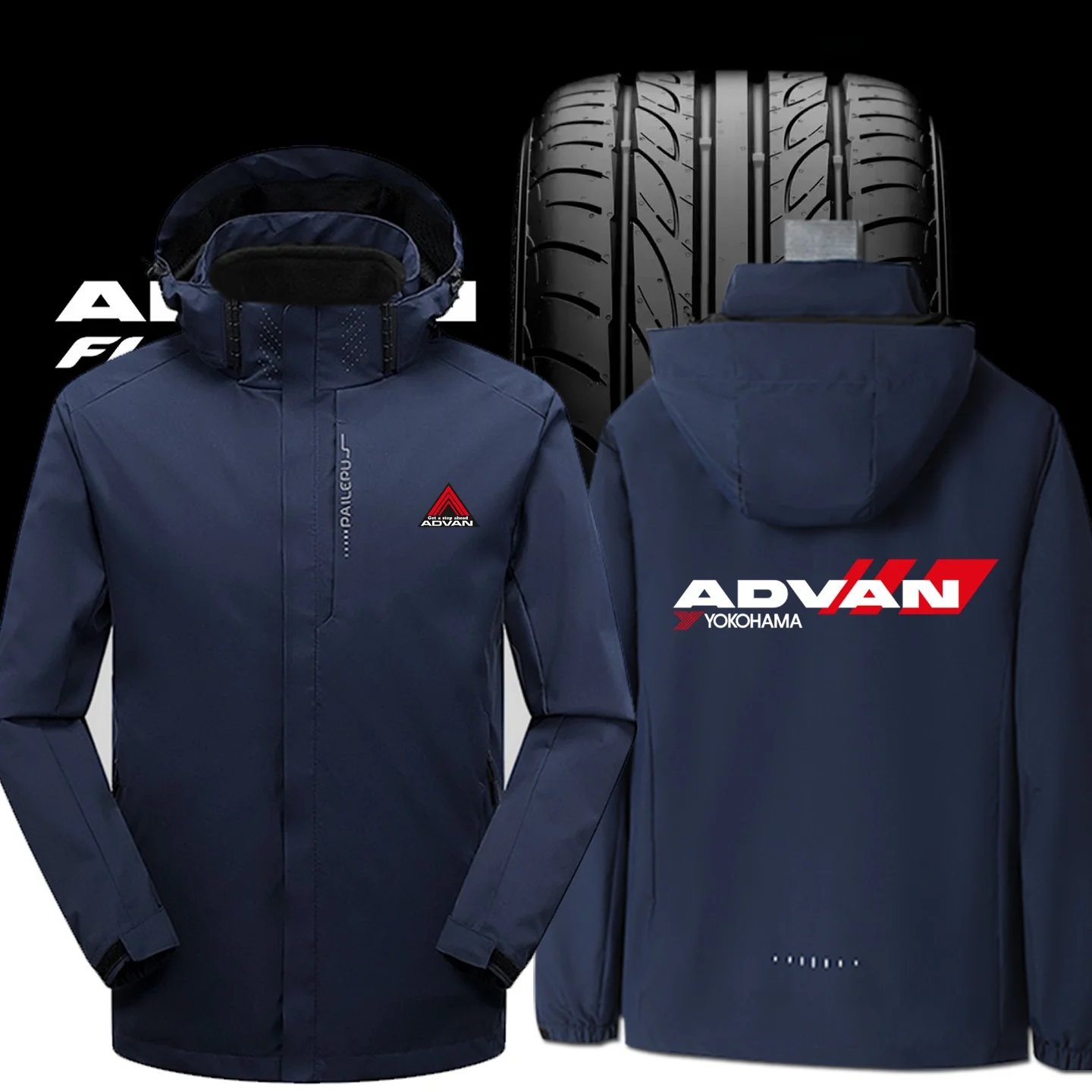 Tapacubos Advan para Modificación de Automóviles AD08R, Cubierta para Neumáticos YOKOHAMA AD09, Chaqueta de Fibra de Poliéste...