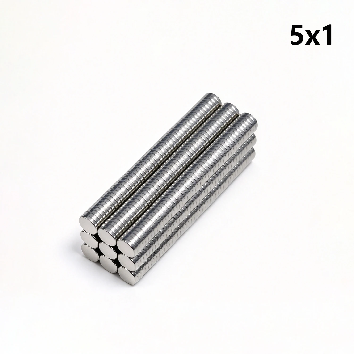 100-400pcs 5X1mm Neodymium Magnet Round Magnet Permanent Super Strong Magnetic Disc for Fridge, DIY, Building, Scientific