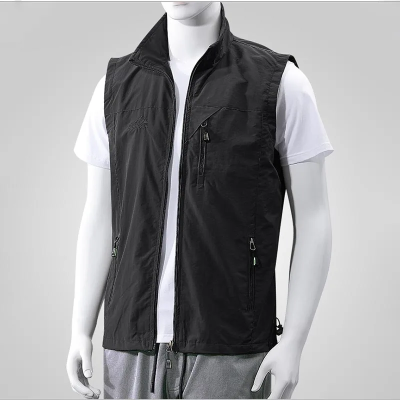 Official Defacto Store Black Vest Man Vests Dress Up Men Luxury Waistcoat Techwear Accessories Gilet Classic Men's Waist Coat images - 6