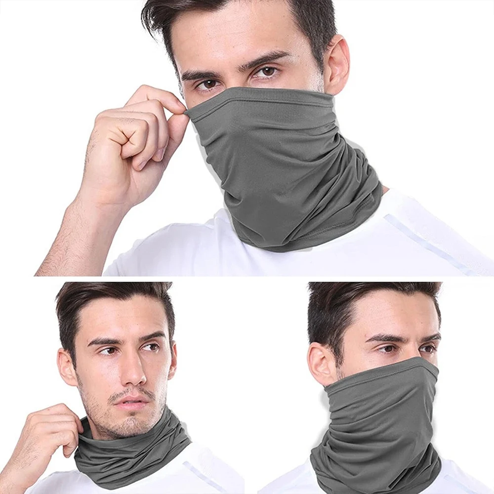 Outdoor-Eisseiden-Halstuch mit UV-Schutz, winddichte Gesichtsmaske, Sturmhaube, Motorrad- und Fahrrad-Kopfbedeckung, Schal, Snood
