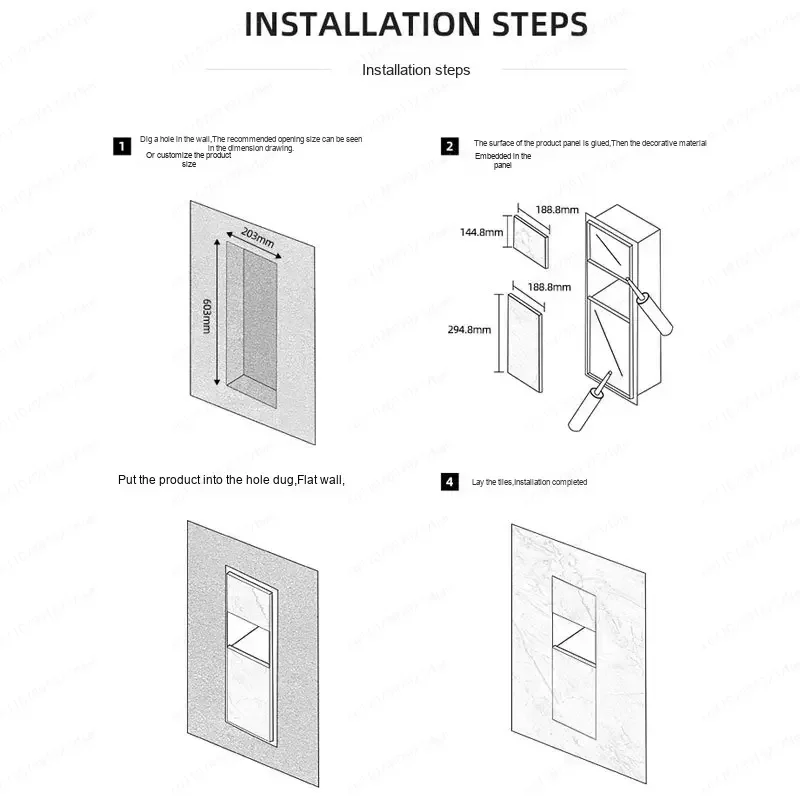 SSM  304 stainless steel niche toilet hidden trash can embedded in tissue box concealed toilet niche can