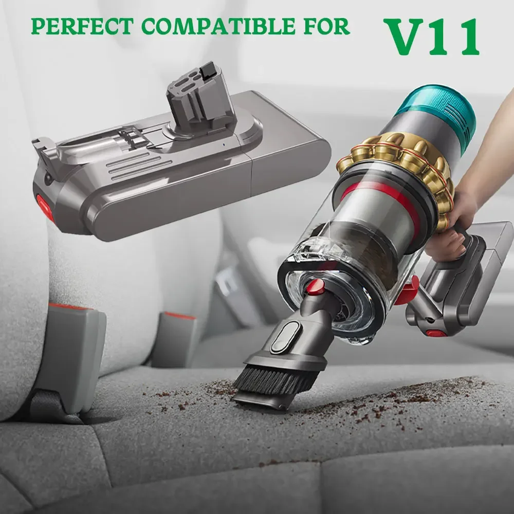 

25.2V 6.0Ah Li-ion Click-in Rechargeable Replacement Battery for Dyson Cordless Vacuum V11 Absolute V11 Complete SV15 SV22 SV28