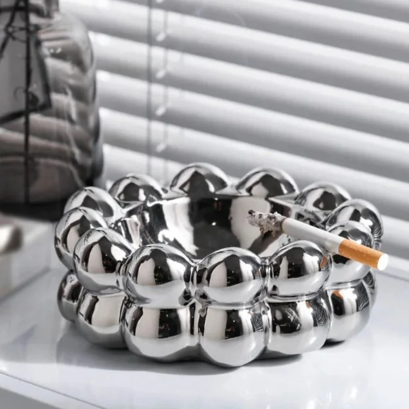 Creative Bubble Ball Circle Ashtray Ceramic Ash Tray Office Table Smoking Accessories for Weed Ashtrays Gift for Boyfriend