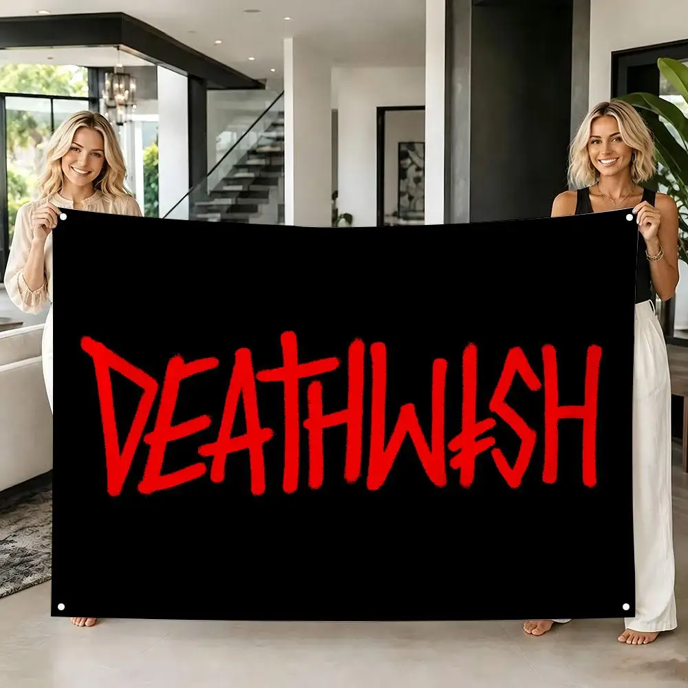 American Street D-Deathwish Skateboards Flags Tapestry Creative Pattern Photo Living Room Wall Art Party Outdoor Decor