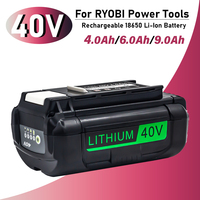 New 40V 9AH High-Power Lithium Battery, For Ryobi RY40200 Tool Battery OP40501,OP40401,OP4050 OP4026,RY40430,Ryobi Lawn Mower
