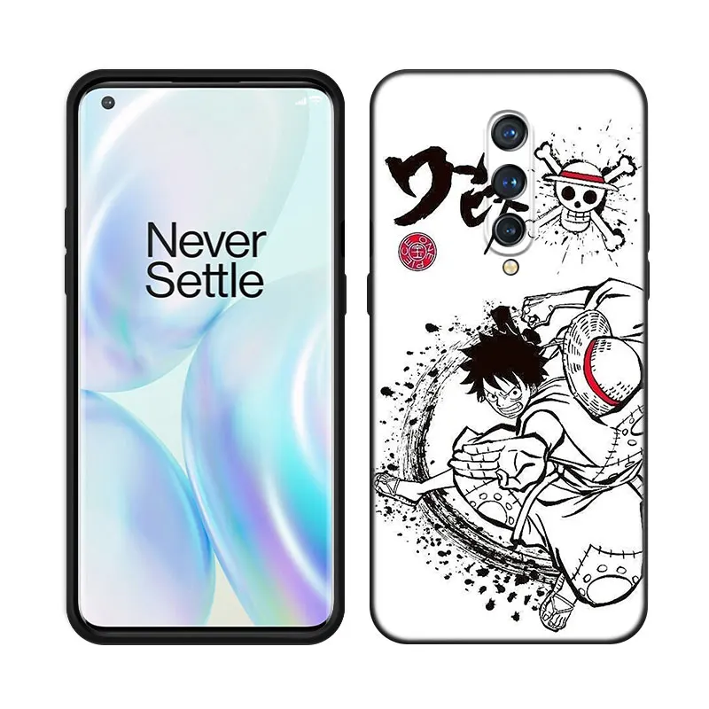 Anime One Piece Black Silicone Phone Case For OnePlus 9R 10R 11R 12R ACE 2 Pro 2V 3V Nord CE 2 3 Lite 4 N10 N20 N30 SE 5G