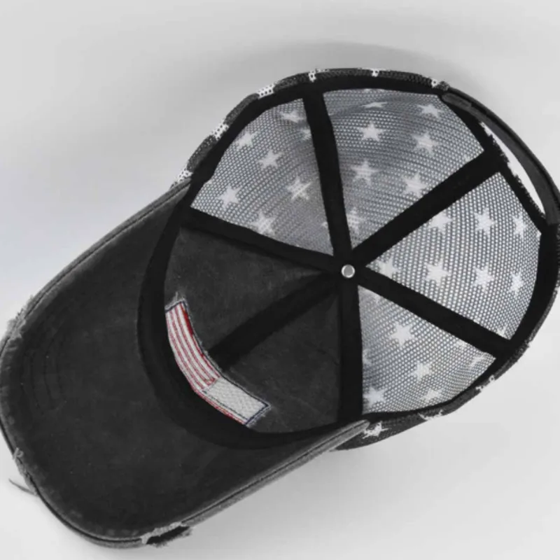 American Flag Baseball Hat Adjustable Lightweight Breathable Embroidered Polo Style Quick Dry Cap Military Army Trucker Hat