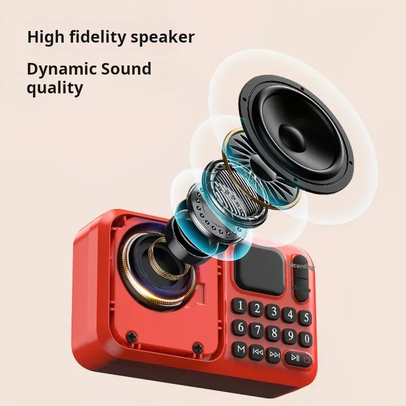 Mini Radio para ancianos F75, máquina de pedidos de canciones digitales, Radio FM portátil, Walkman MP3, Altavoz Bluetooth inalámbrico TF/USB