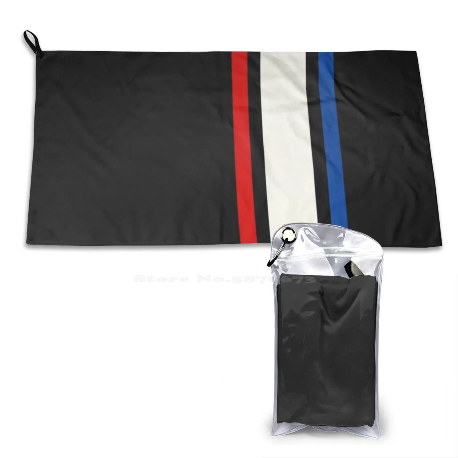 South Korea Racing Stripes No. 4 Sport Towels Outdoor Hiking Cycling Swimming Retro Vintage Old School Car Racing Muscle Auto