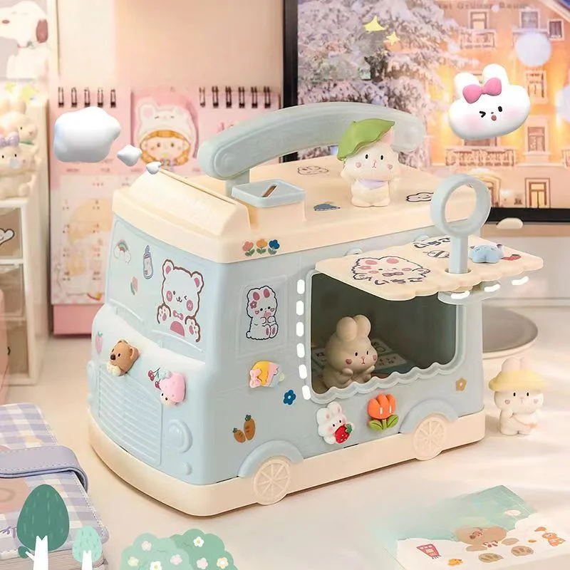 Creative Children's Car Savings Jar Children's Gift Fun Cartoon Car Large Capacity Change Jar Piggy Bank for Kids  Money Box