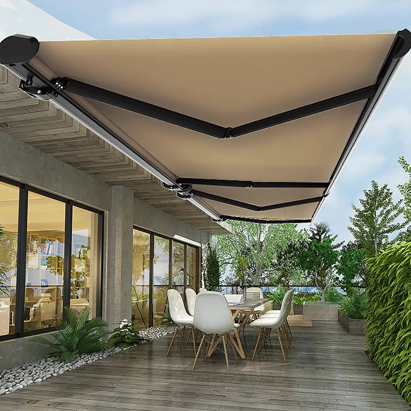 

Aluminum Metal Full Cassette Awning Motorized 6M Outdoor Retractable Awning Electric