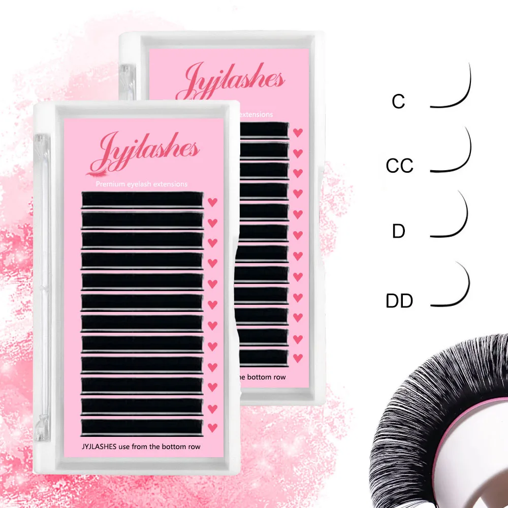 JYJLASHES Matte False Eyelashes Soft Faux Mink Lashes Russian Volume Makeup Eyelashes Professionals Individual EyeLash Extension