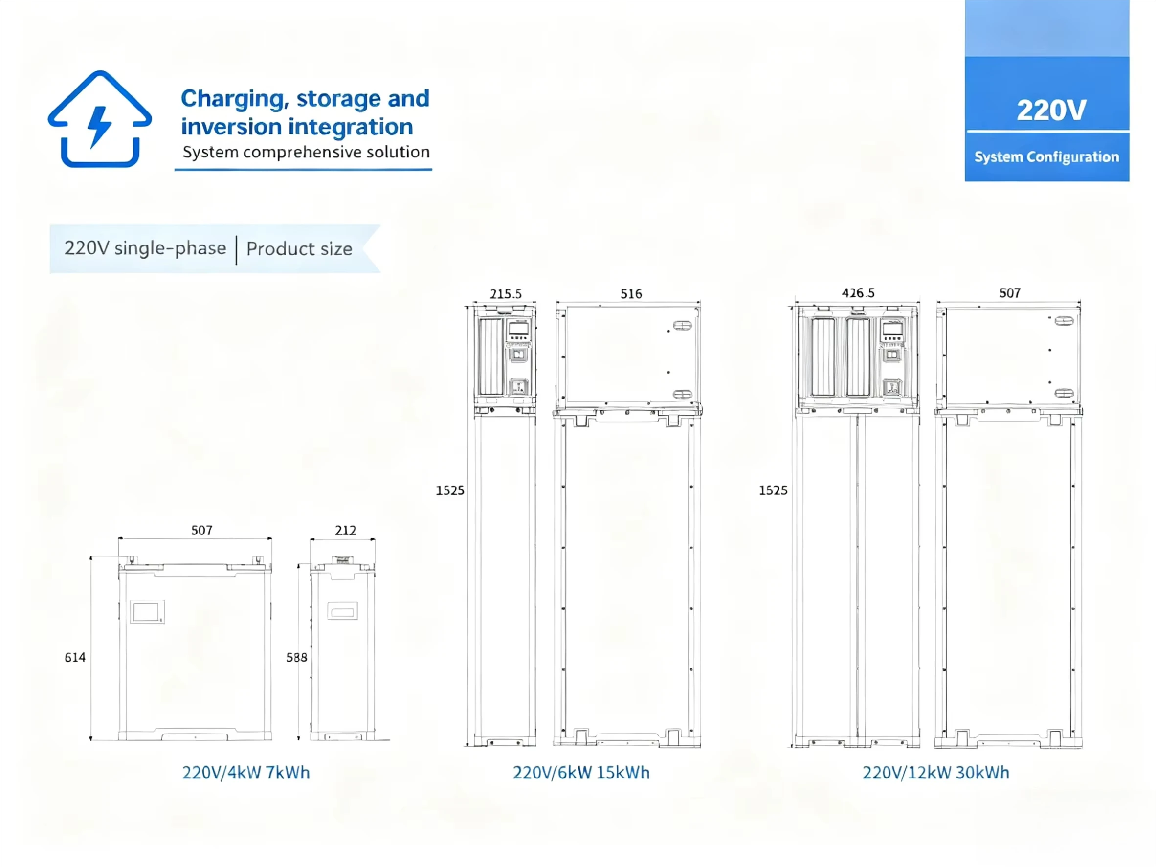 48V 300Ah 15kWh Lithium Battery 6kW Hybrid Solar Inverter Set Parallelable Solar System