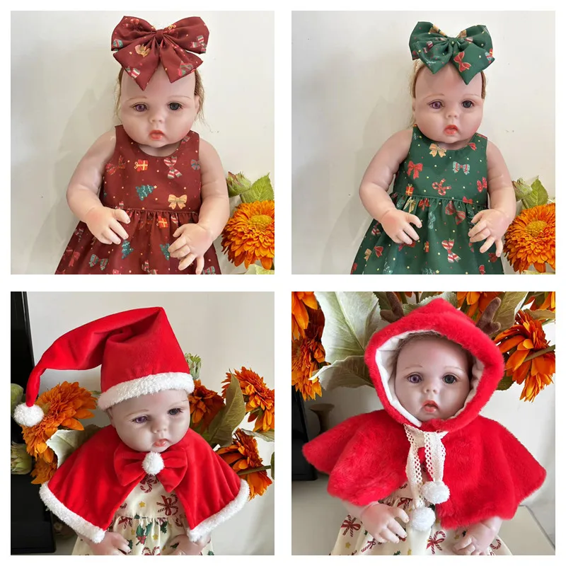 22Inch Babypop Kleding Kwaliteit Katoen T-shirt Romper Pak Voor 55Cm Siliconen Bebe Reborn Pop Speelgoed Baby Kids diy Pop Accessoire