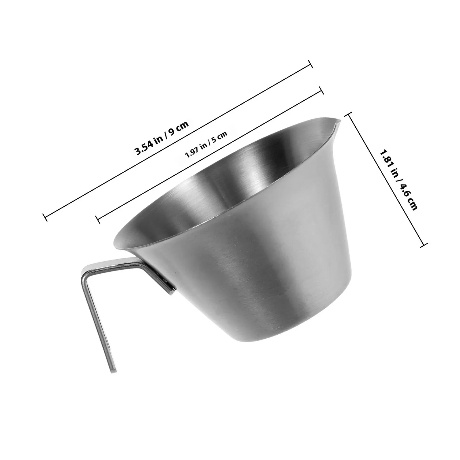 Professional Stainless Steel Espresso Extraction Cup with Clear Ounce Scale Ideal for Milk Frothing and Shot