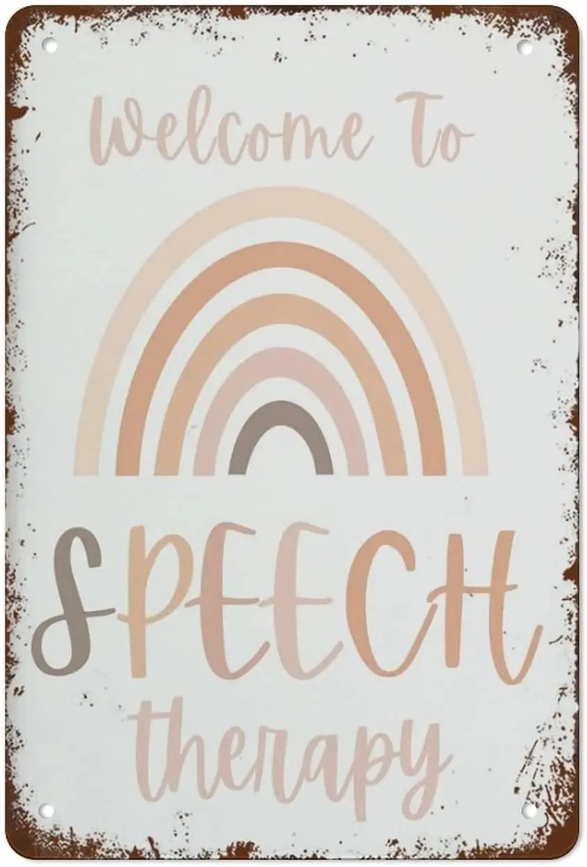 Antique Bathroom Sign Speech Therapy Room Decor Welcome to Speech Therapy Sign Therapy Poster,Quotes Inclusive Art for Therapy R